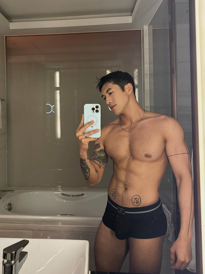 Instagram post by @dino_oricci for ThePack Underwear. Caption reads: .