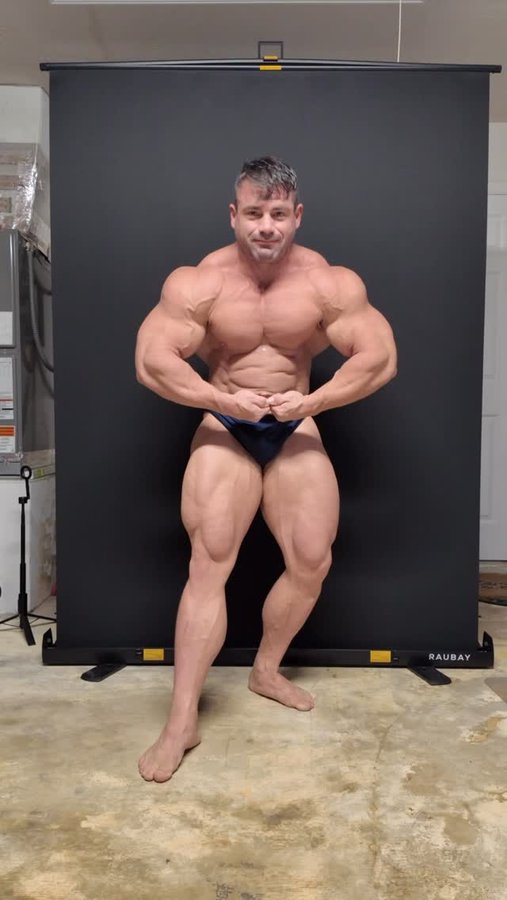 Instagram post by @ifbb_broku for FLEX Magazine. Caption reads: #LockedIn 😤 Time To Beat My....