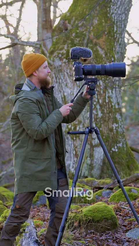 Instagram post by @pataluth for SmallRig. Caption reads: Ad for Smallrig 

Black woodpecker / [...].