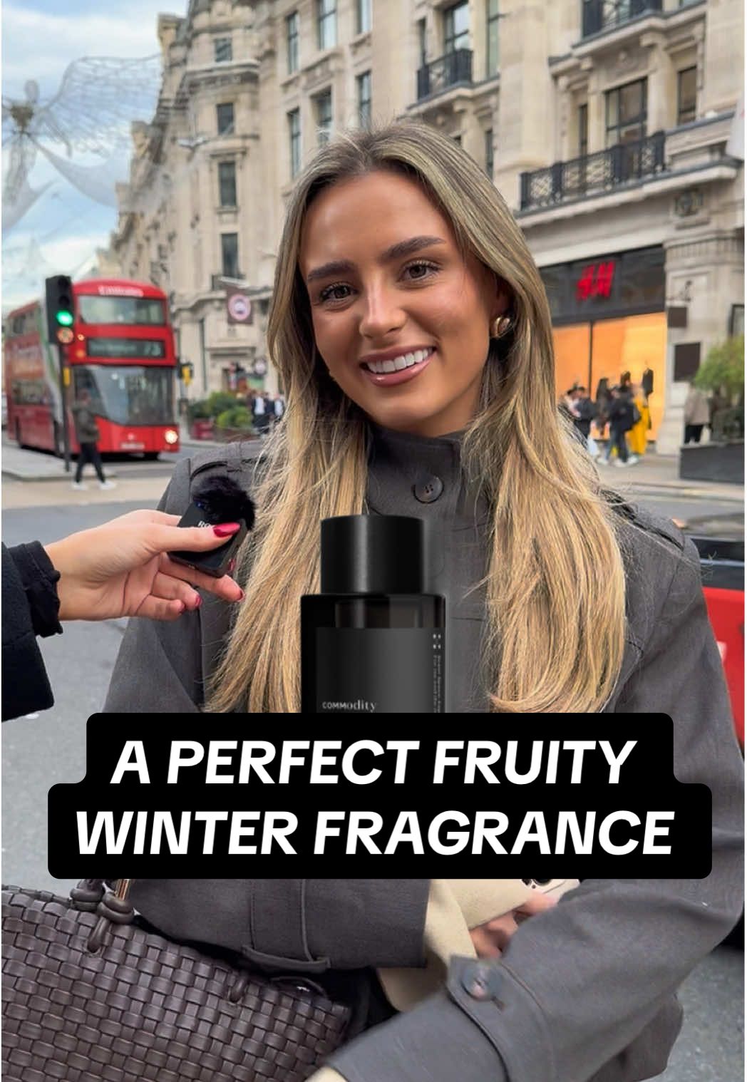 TikTok post by @the__gloss for Commodity Fragrances. Caption reads: [...] Winter fragrance ✨ Ice(d) by @Commodity....