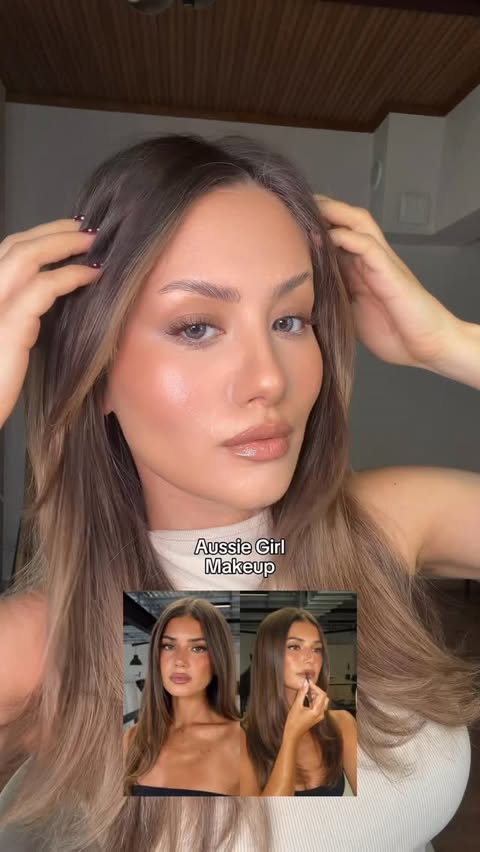 Instagram post by @vasfiyehande for Note Cosmetique. Caption reads: Aussie Girl Makeup🤎 #aussiegirl #aussiegirlmakeup....