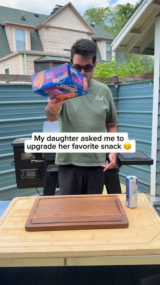 Instagram post by @richardeats_ for Pit Boss Grills. Caption reads: Chili Corn Dogs inspired by @ninjacue with the....