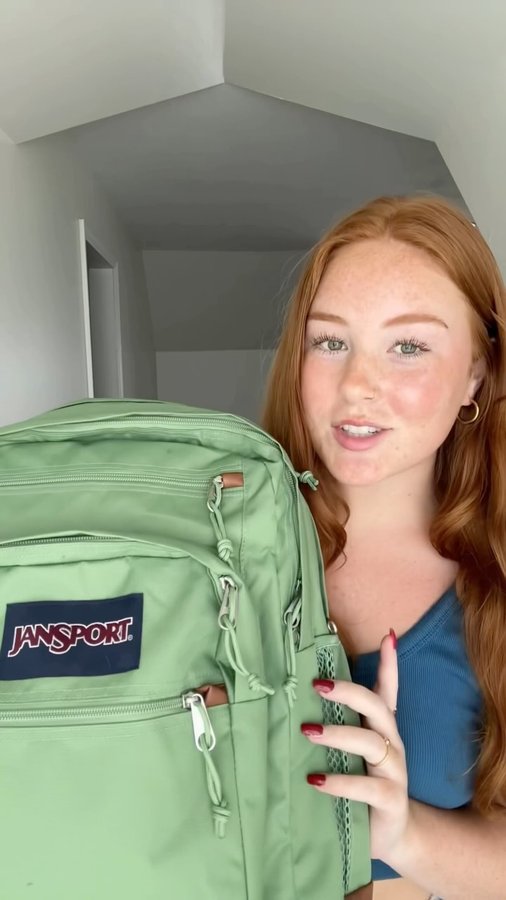 Instagram post by @aisleyjett for JanSport. Caption reads: #AD Packing up my @jansport Cool Student backpack....