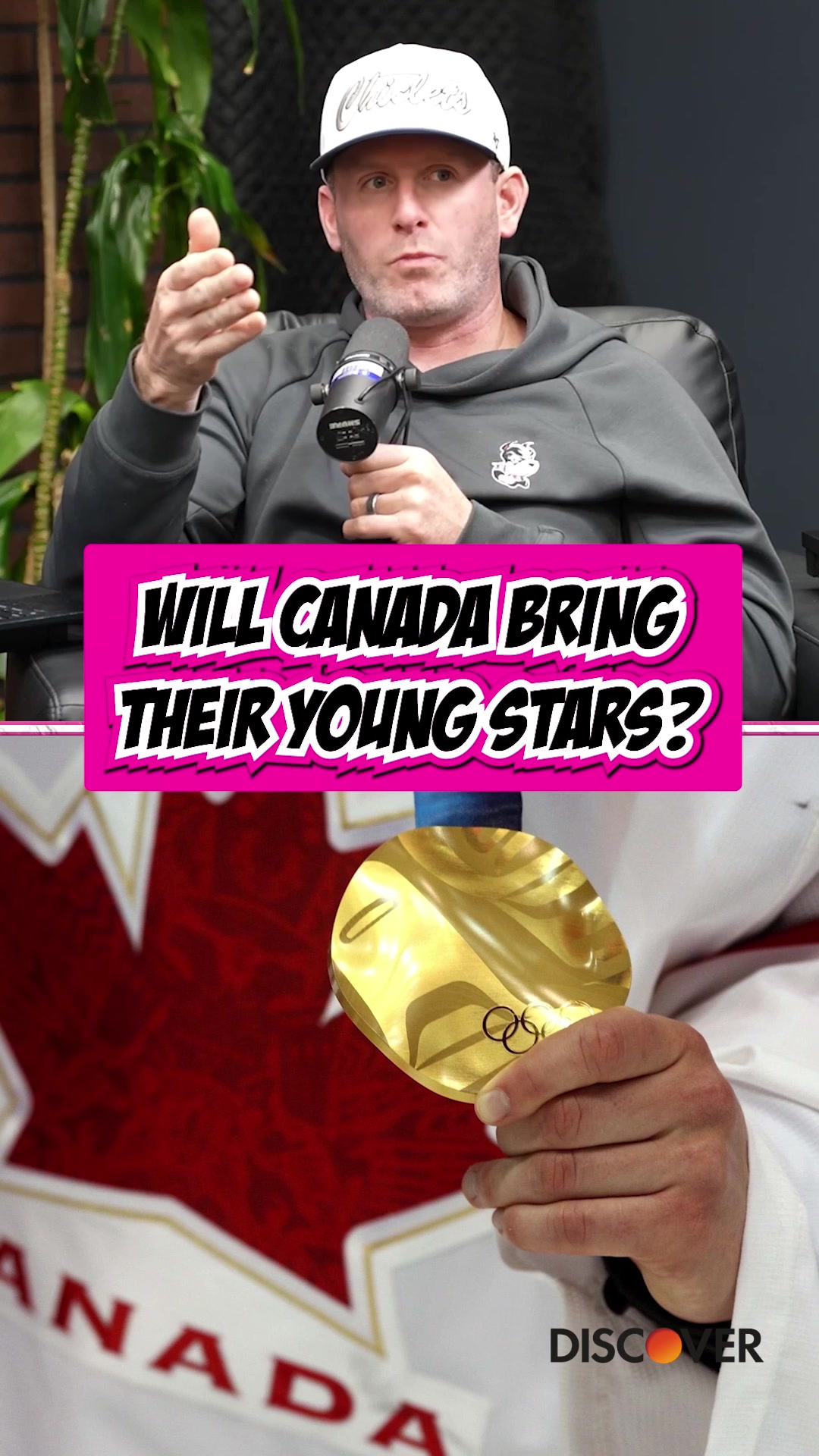 TikTok post by @spittinchiclets for Discover. Caption reads: [...] guns up for the Olympics? Presented by....