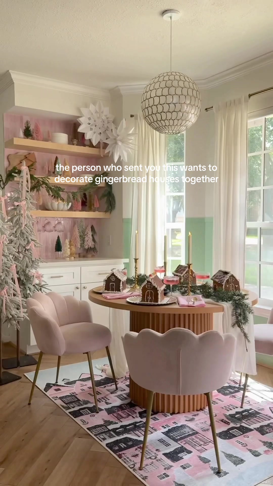 TikTok post by @astoldbymichelle for Ruggable. Caption reads: Save this idea for the holidays! #RuggablePartner....