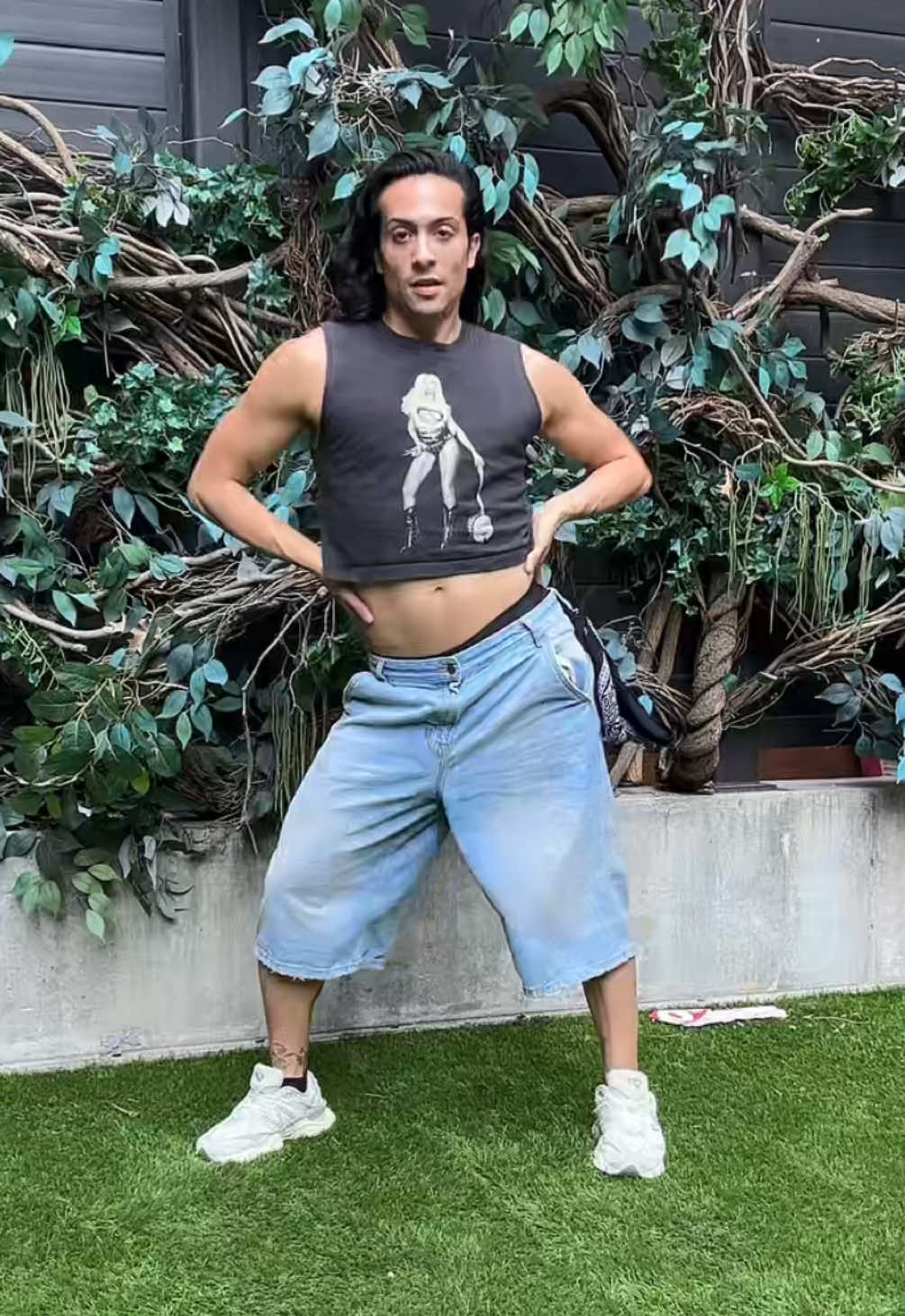 TikTok post by @denalifoxx for Moxy Hotels. Caption reads: Garden at the Williamsburg @Moxy Hotels was so....