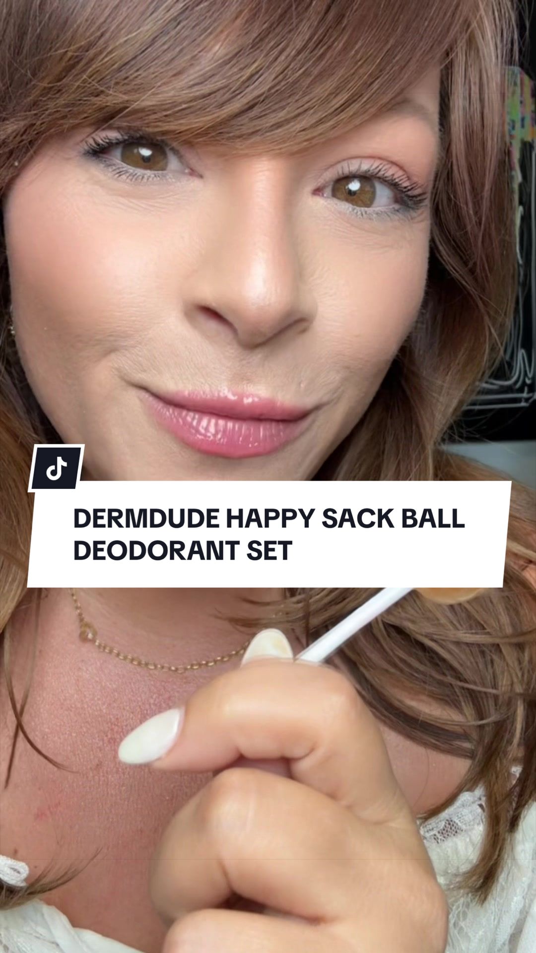 TikTok post by @ablondegirlsambition for Derm Dude. Caption reads: [...] Get a 3 pack at the link now and @Derm Dude....