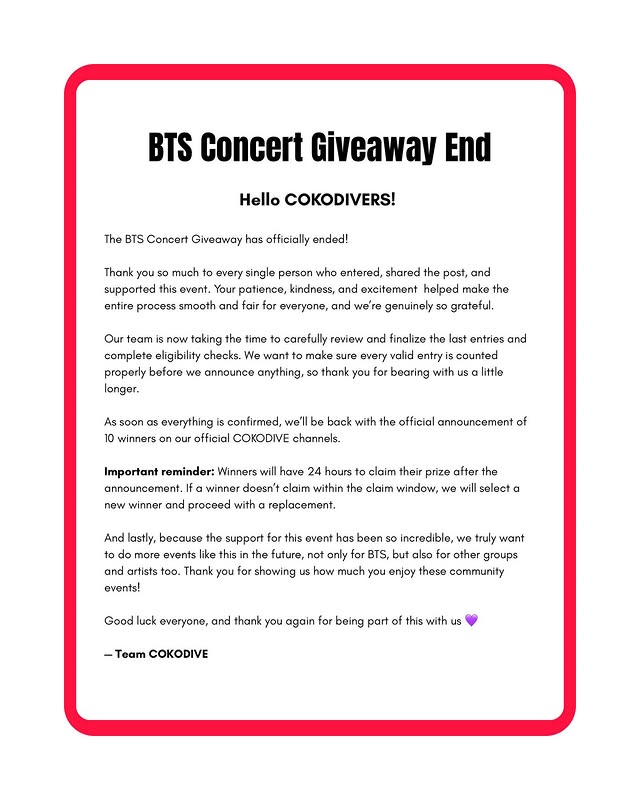 Instagram post by @lottiesxworld for COKODIVE. Caption reads: [...] and sponsoring the event! 🥺🙏🏼

#cokodive....