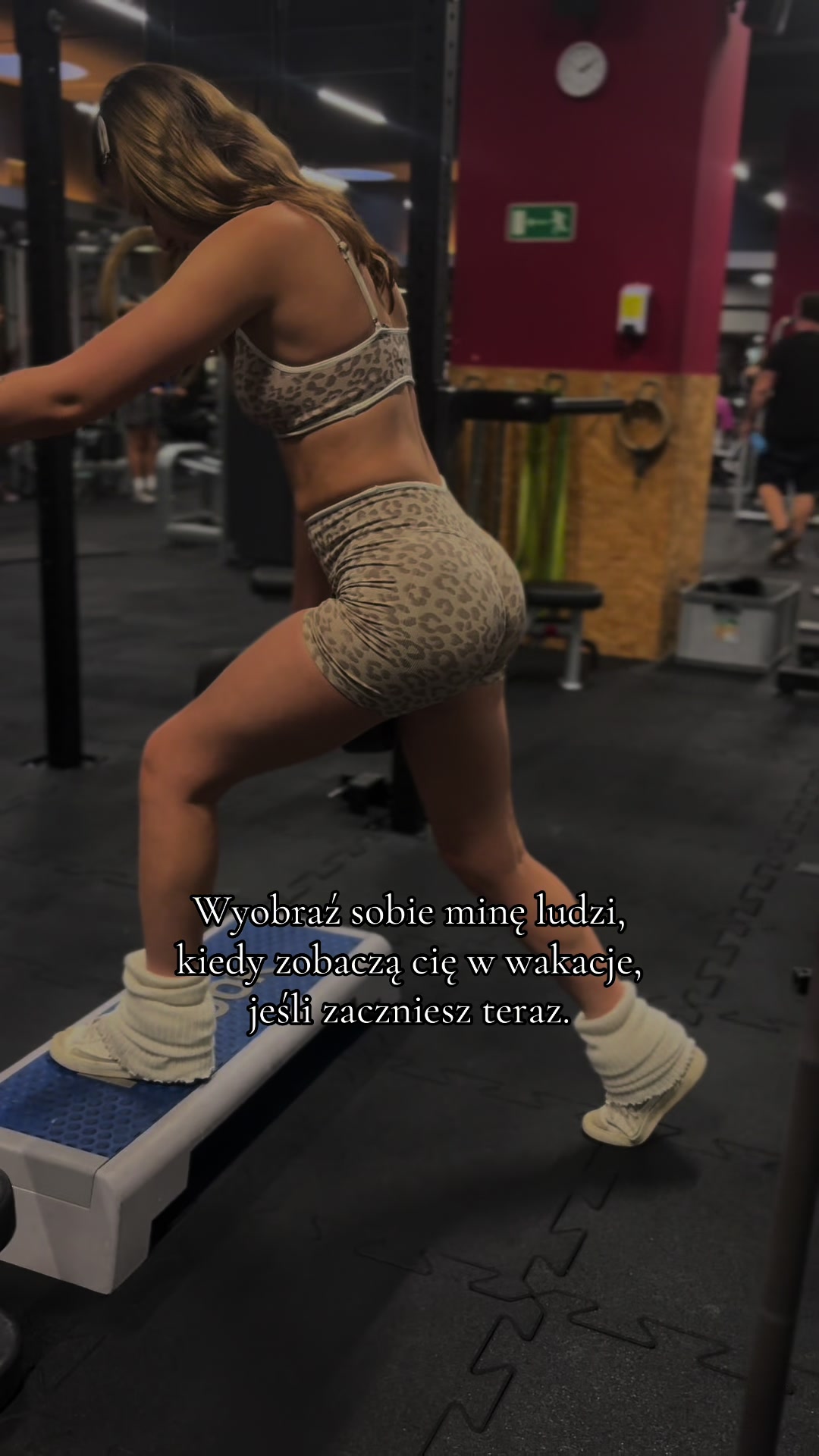 TikTok post by @ka.nikola for Teveo. Caption reads: Letss gooo!😇😍 @TEVEO #gymmotivation #foryou #gym....