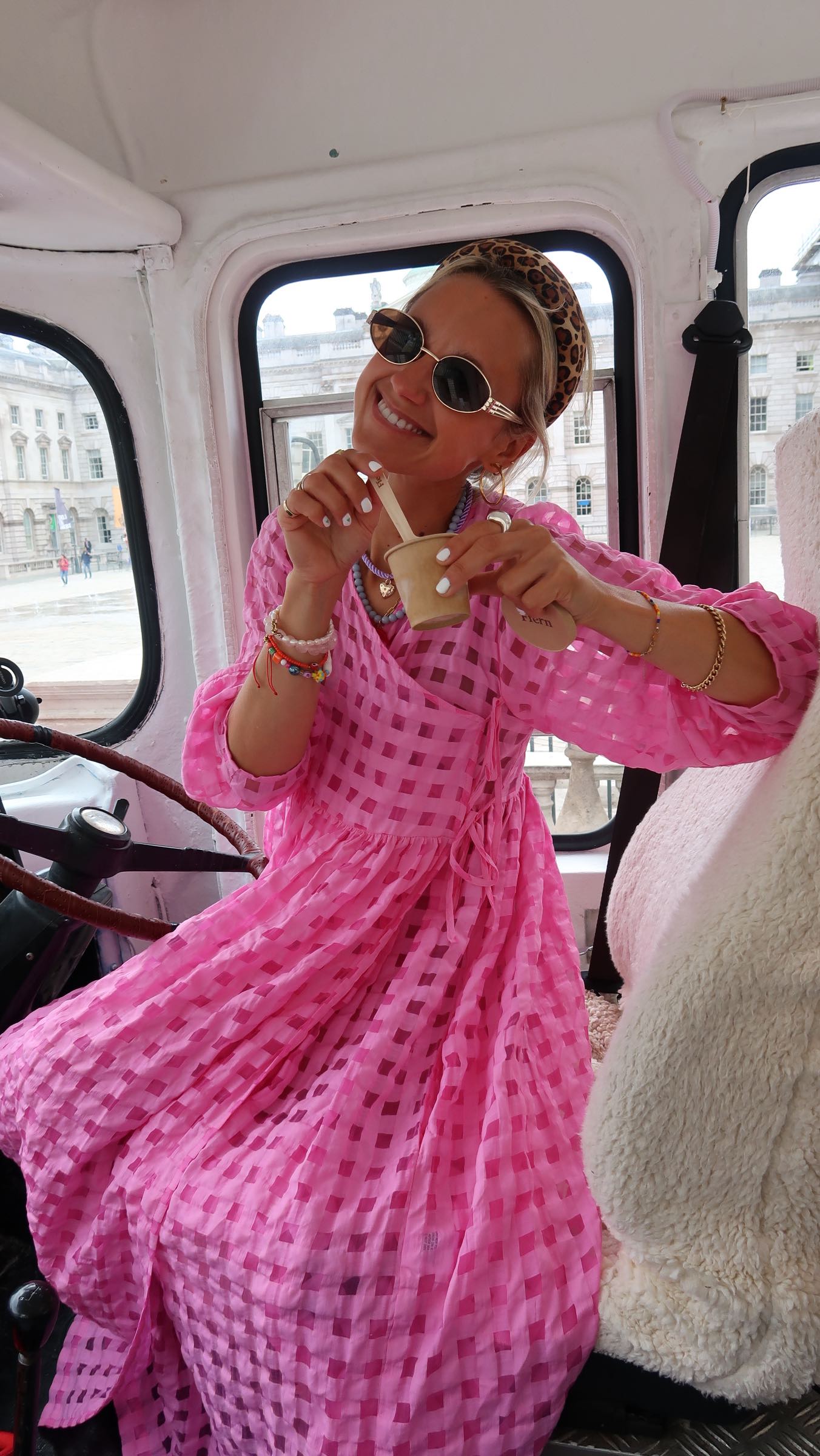 Instagram post by @goodmannersstyle for Damson Madder. Caption reads: What I wore to travel in this summer ☀️🩷

Love to....