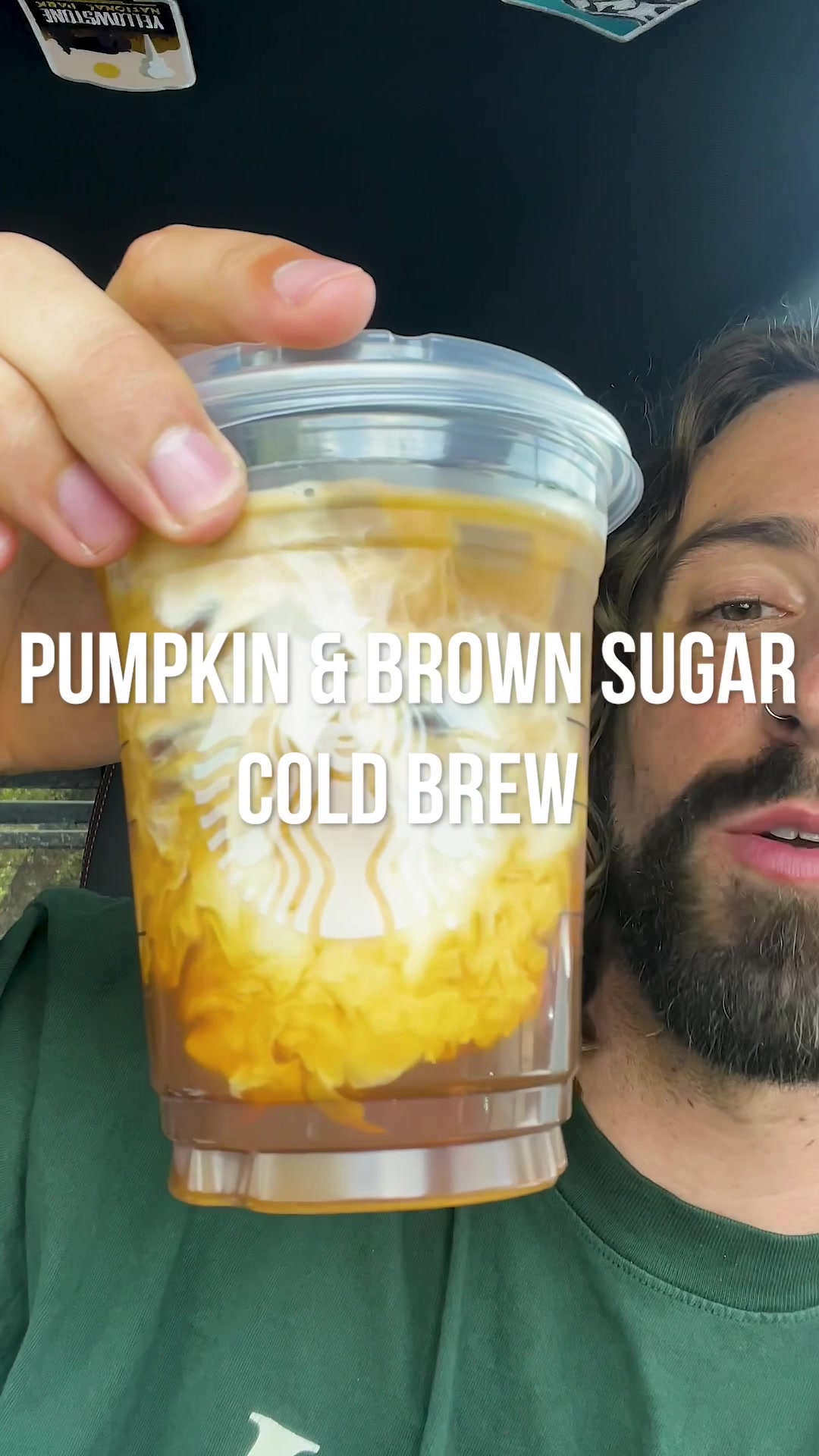 TikTok post by @themacrobarista for WeightWatchers. Caption reads: Pumpkin & Brown Sugar Cold Brew only 4....