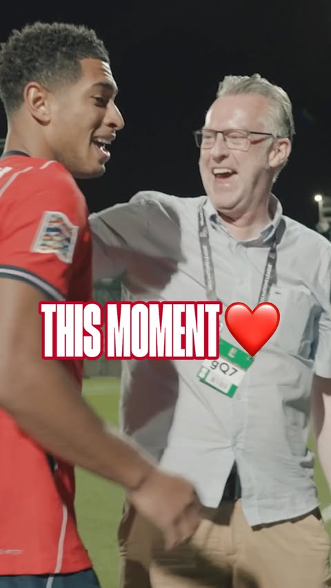 Instagram post by @judebellingham for EE. Caption reads: A special moment between #ThreeLions supporter....