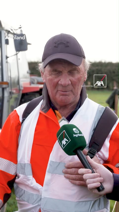 Instagram post by @agriland.ie for AXA. Caption reads: [...] in the sector #Ploughing2026 Sponsored by....