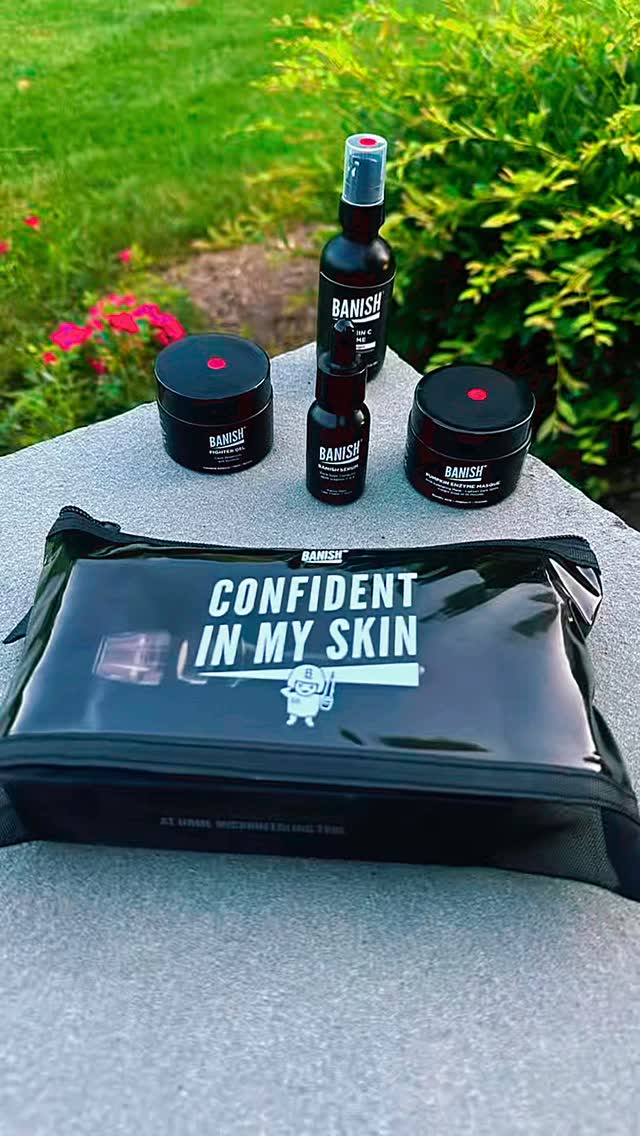 Instagram post by @sgm3chic for Banish. Caption reads: ✨ Get the best skin of your life — starting now!....
