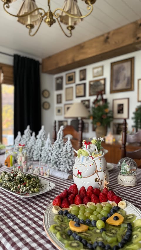 Instagram post by @brepurposed for Lenox. Caption reads: The Grinch made a special visit to our house this....