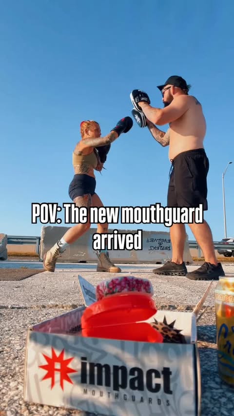 Instagram post by @jephamooi for Impact Mouthguards. Caption reads: [...] watching me work💥😉 New @impactmouthguards....