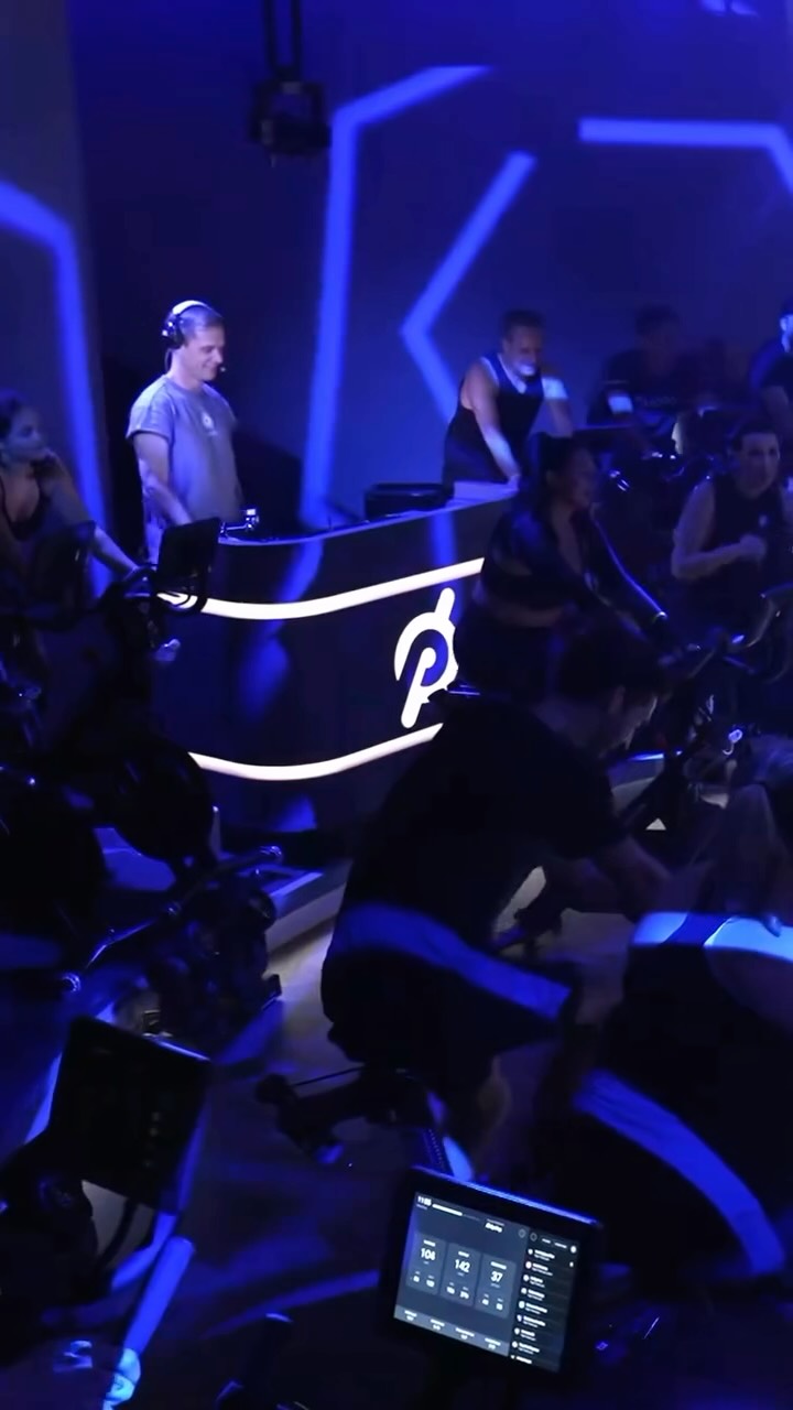 Instagram post by @jessking for Peloton. Caption reads: Close out our @armadamusic residency with the....