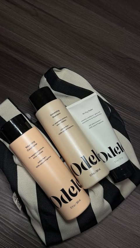Instagram post by @brookeegentile for Odele. Caption reads: @odelebeauty is approved in my book✨🚿🧴 I’m [...].