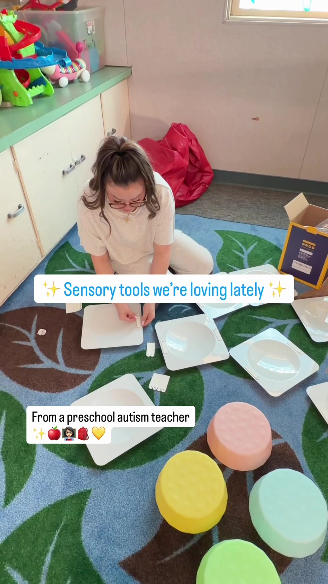 TikTok post by @aacandme for Special Supplies. Caption reads: Obsessed ✨ @Special Supplies #preschoolteacher....