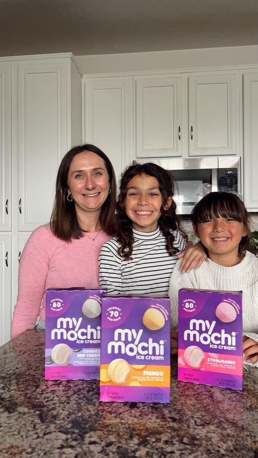 Instagram post by @aly.andco for My/Mochi. Caption reads: We tried out America’s #1 Mochi Ice Cream,....