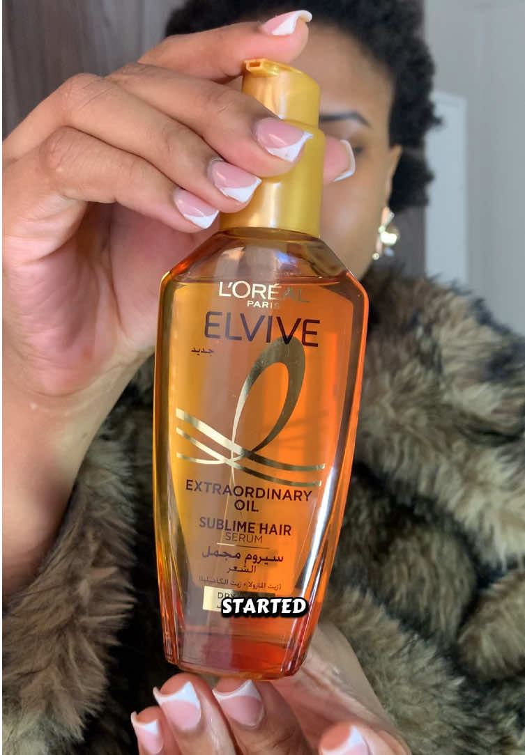 TikTok post by @mbalee_hair for L'Oréal Paris South Africa. Caption reads: The L’Oreal Paris elvive Extraordinary serum is an....