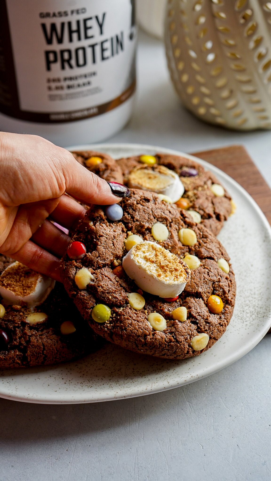 Instagram post by @purely_healthy_living for Levels Protein. Caption reads: 🍪🎃 Ready to make your Halloween treats more....