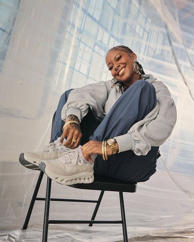 Instagram post by @jalaiah for Foot Locker. Caption reads: [...] the On Cloudtilt Remix is landing at Foot....