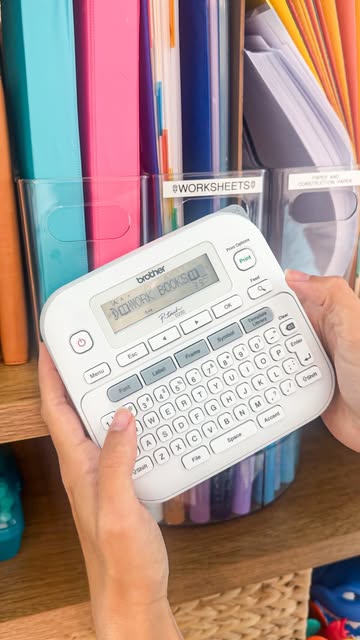 Instagram post by @ptouchessentials for Office Depot. Caption reads: [...] my Brother P-touch label maker from....