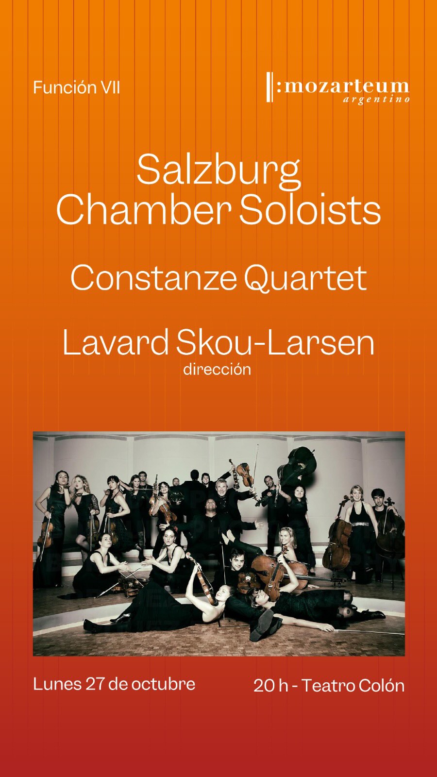 Instagram post by @mozarteumargentino_ for Santander. Caption reads: ¡TICKETS DISPONIBLES! 🎟️✨
👉....