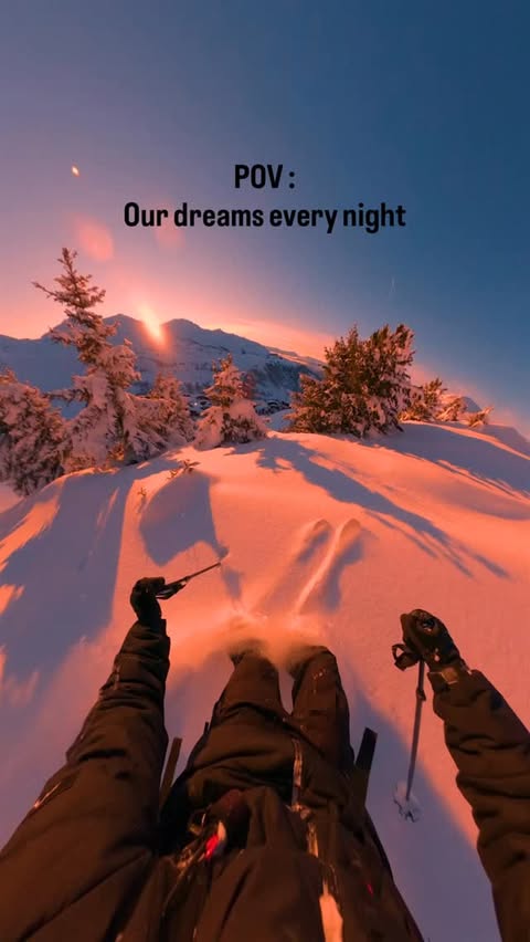 Instagram post by @anthonyroobert for GoPro. Caption reads: [...] living in a dream 😍⛷️
.
.
Filmed with....