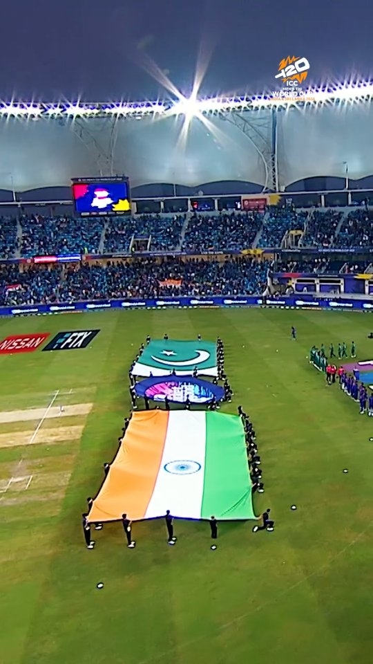 Instagram post by @mycosportsofficial for ICC T20 World Cup. Caption reads: India take on Pakistan in Colombo in a....