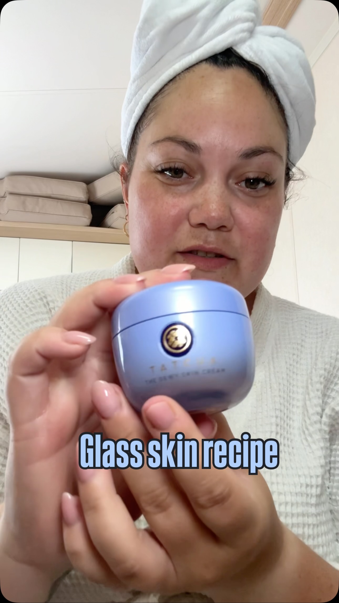 Instagram post by @facesbygrace23 for Tatcha. Caption reads: My current glass skin recipe while in the sunny....