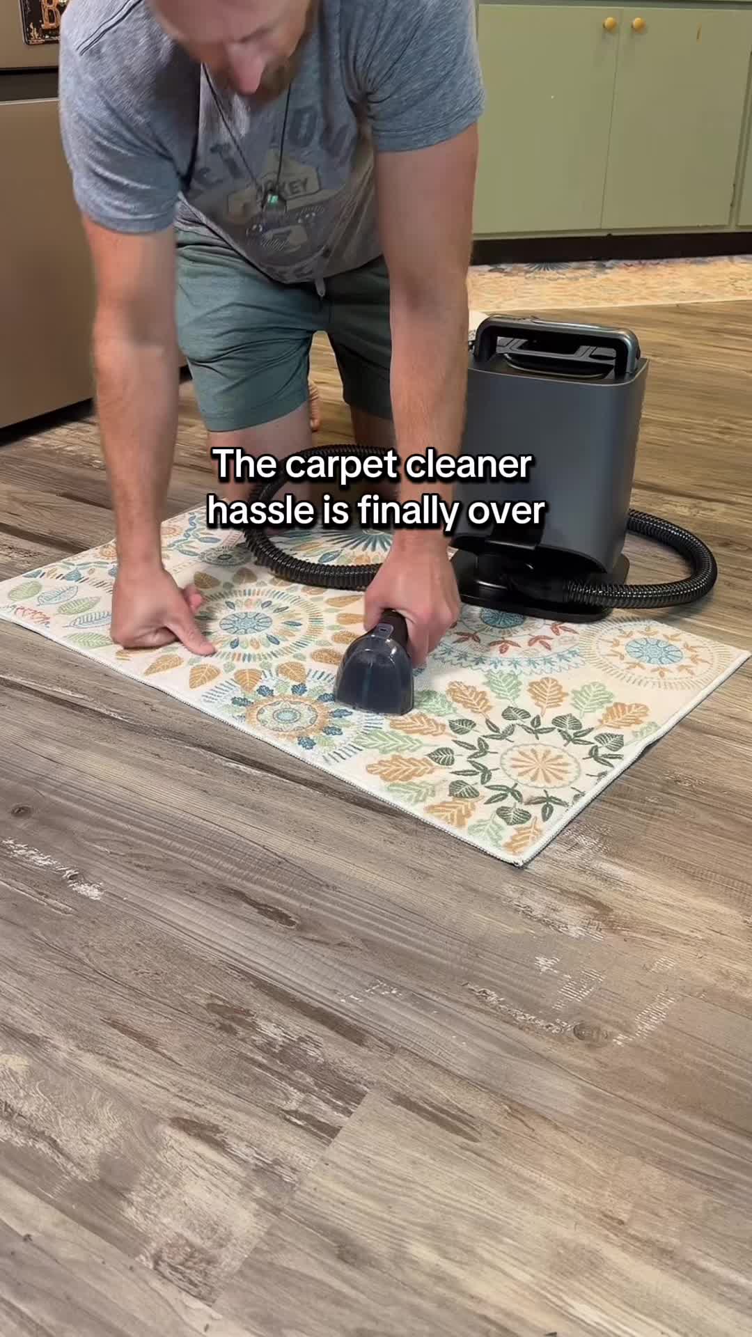 TikTok post by @resellergrowth for Fanttik. Caption reads: [...] a cordless portable carpet cleaner. The....