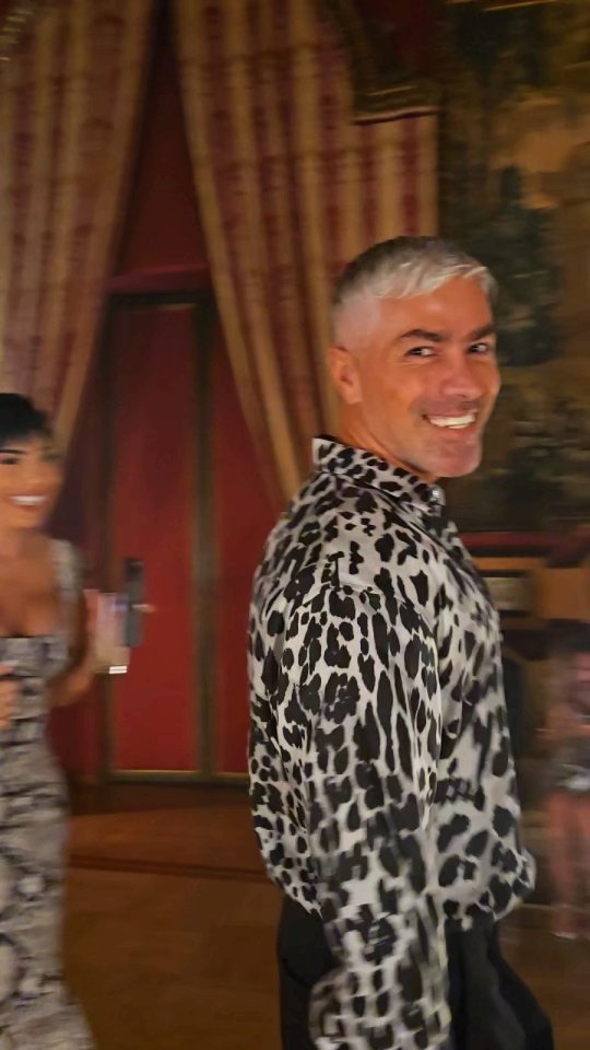 Instagram post by @babayevnasir_ for Roberto Cavalli. Caption reads: A NIGHT OF ELEGANCE AND UNFORGETTABLE MOMENTS....