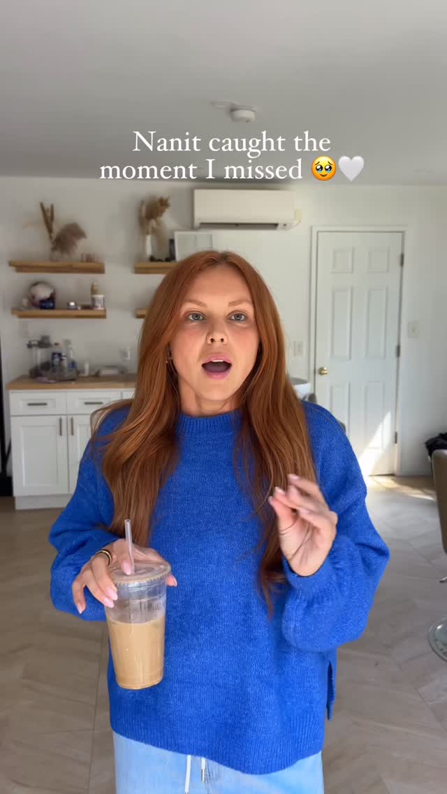 Instagram post by @abbypalmeri for Nanit. Caption reads: Little did I know this would capture the beginning....