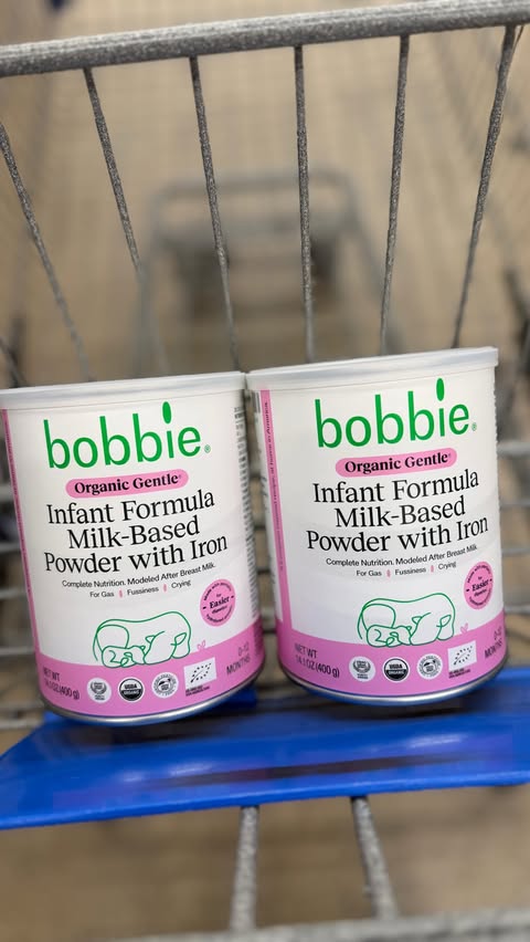 Instagram post by @walmartgems for Bobbie. Caption reads: [...] - big news for the sensitive tummies! Bobbie....