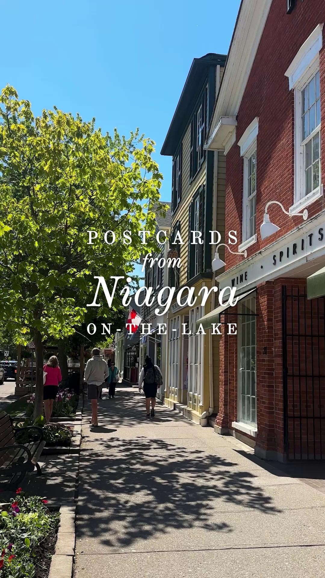 Instagram post by @visitniagaraonthelake for Destination Ontario. Caption reads: 🍷 Planning a trip to Niagara-on-the-Lake? This....