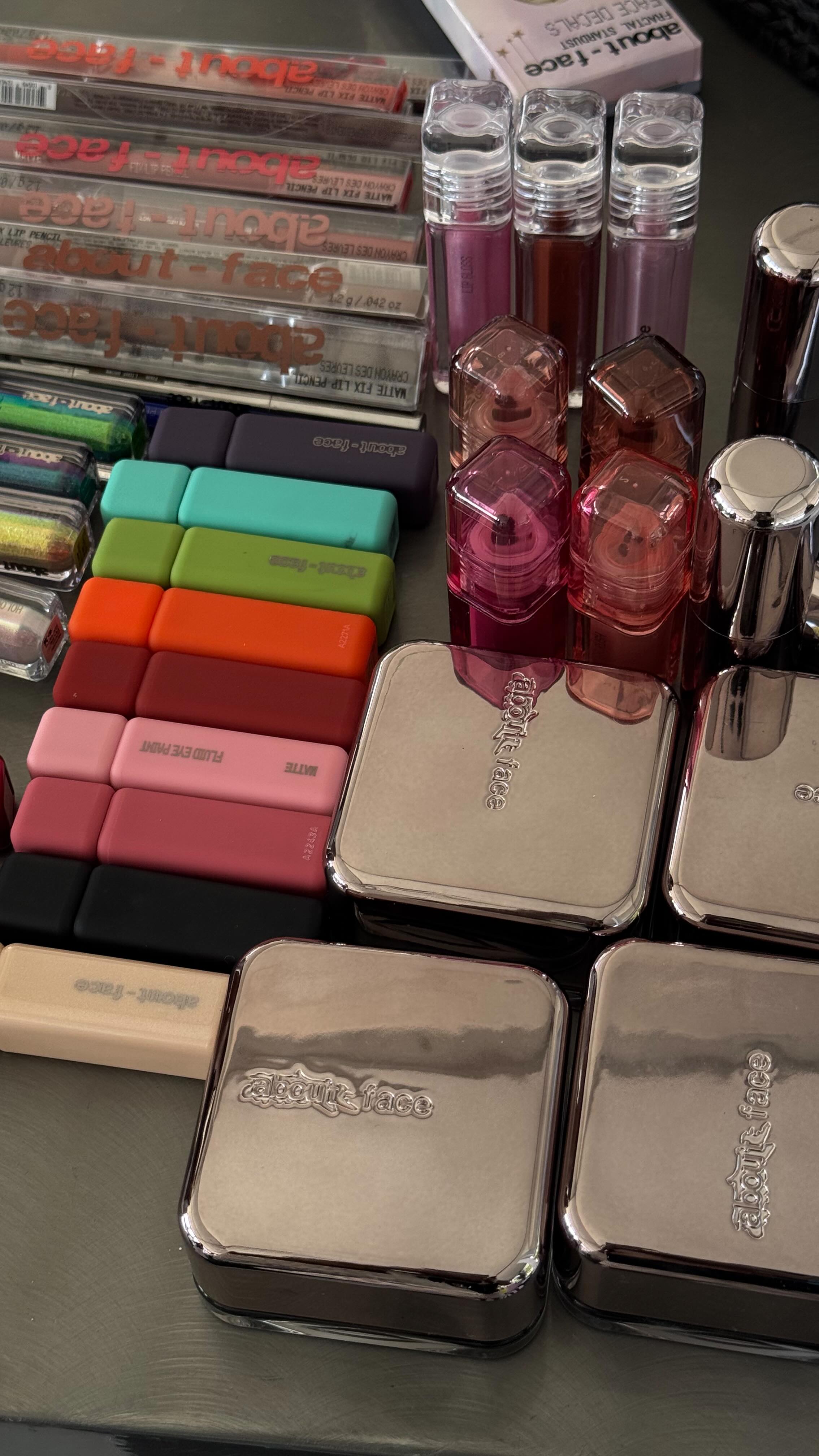 Instagram post by @iamstherfaned for About-face Beauty. Caption reads: [...] me I got to go to the festival with....