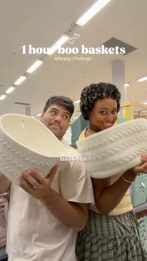 Instagram post by @aicharkk for Afterpay. Caption reads: Who would you do the 1-hour @afterpayau boo basket....