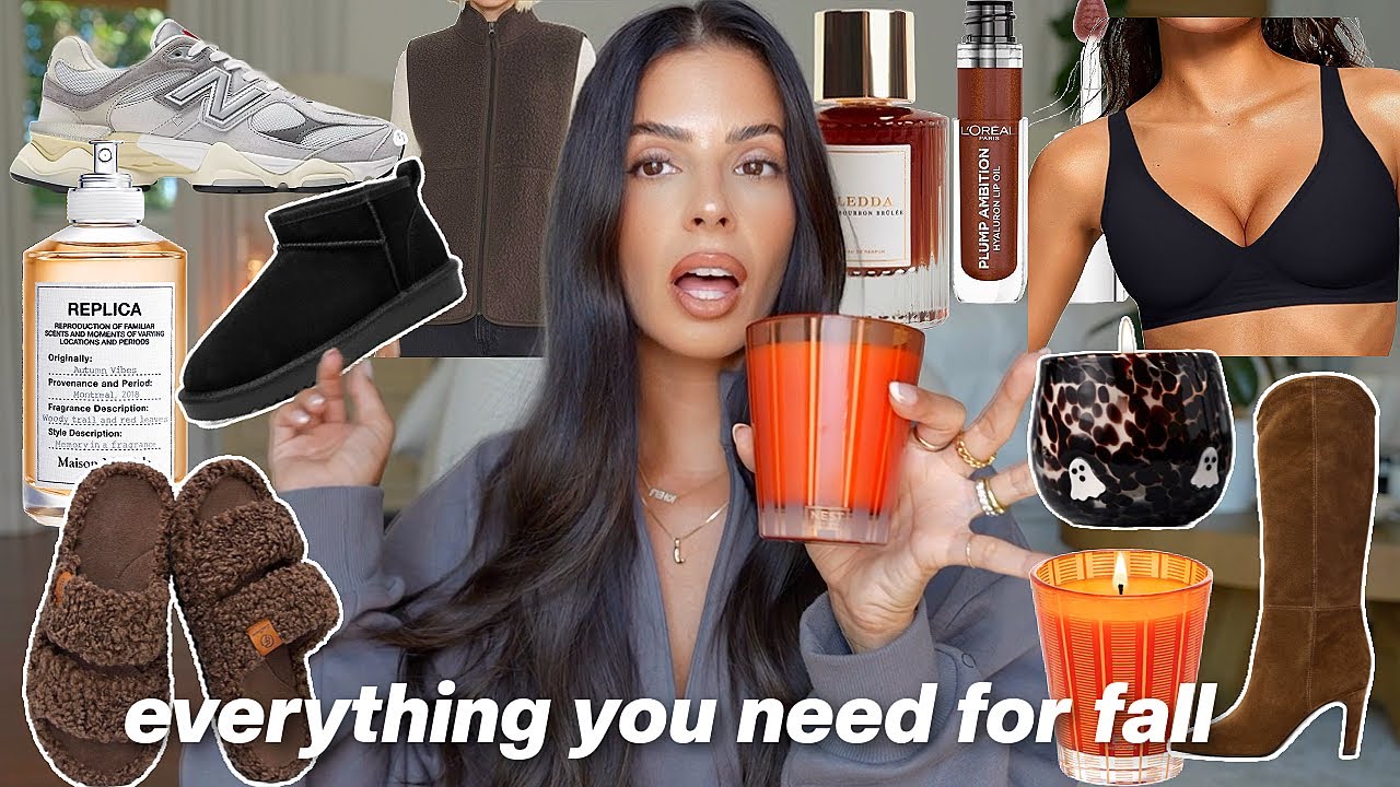 YouTube post by @laura88lee for Tartecosmetics. Caption reads: Fall Favorites I Can't Live Without! (Clothing,....