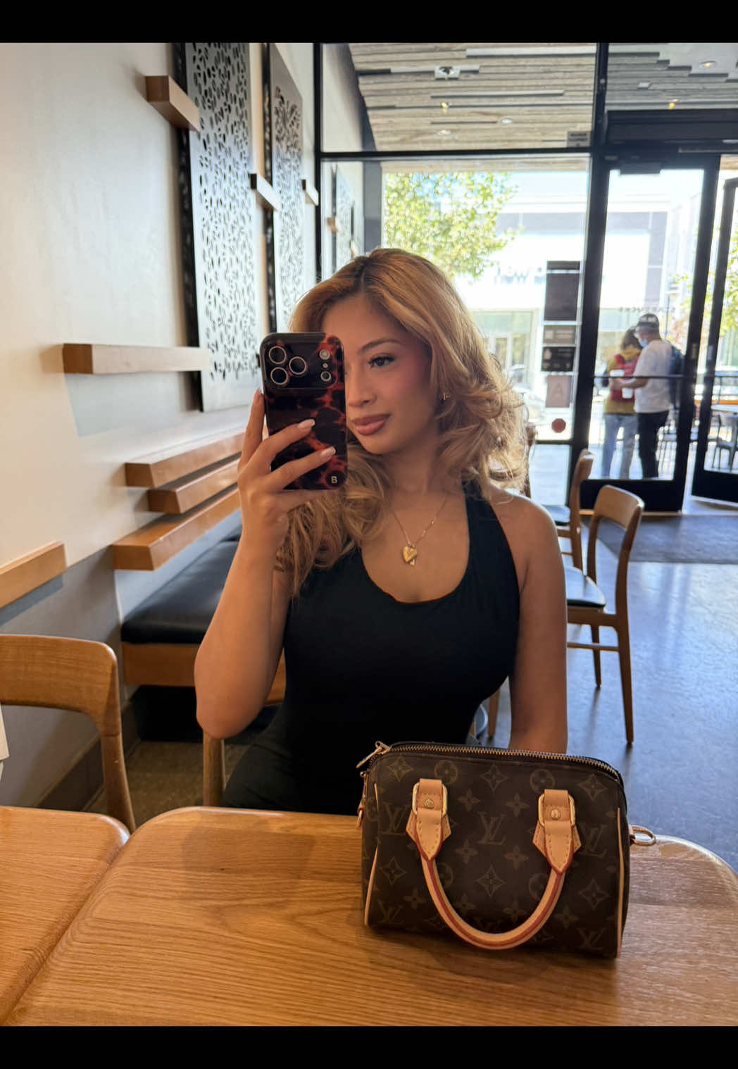 TikTok post by @scarlet.rivass for Overnight Blowout. Caption reads: [...] #scarletrivass #honeybrownhair....
