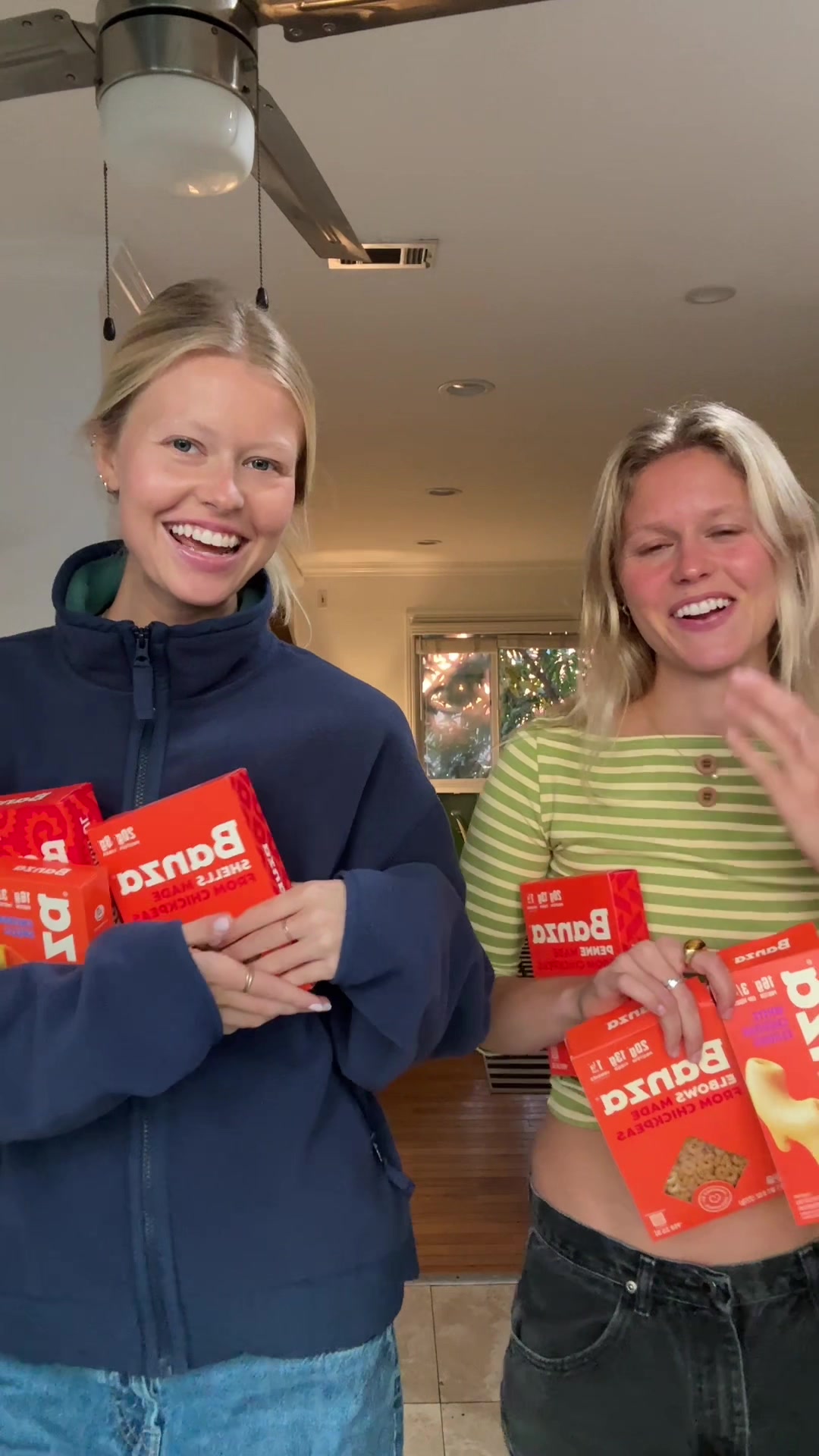 TikTok post by @whipplequincy for Banza. Caption reads: [...] dinner turned healthy dinner party with....