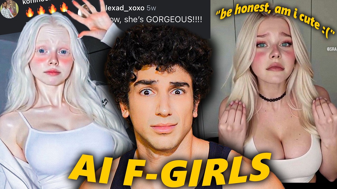 YouTube post by @RebalD for Private Internet Access VPN. Caption reads: The AI F-Girls Era is Here.