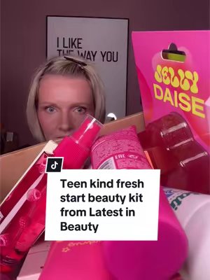 TikTok post by @40slifelou for Latest in Beauty. Caption reads: [...] to this lovely box of treats from @Latest in....