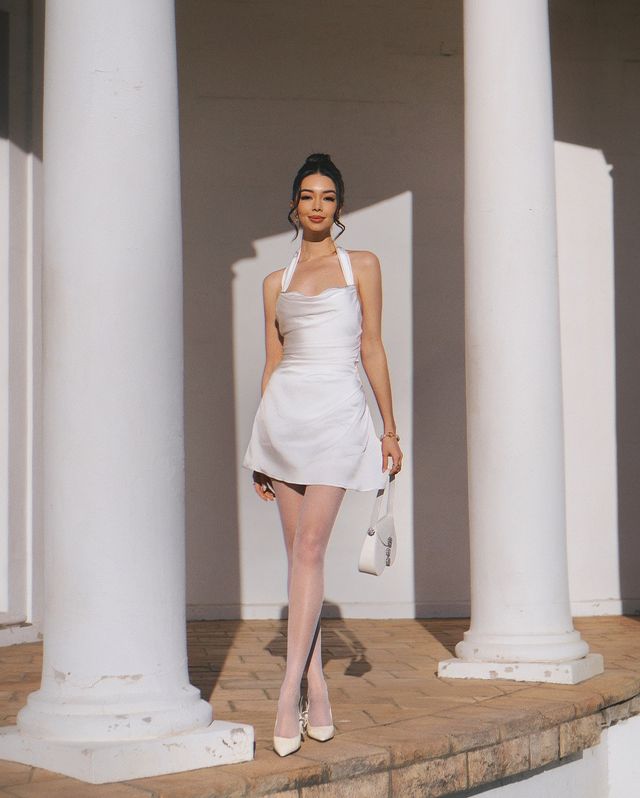 Instagram post by @taramilktea for Nana Jacqueline. Caption reads: [...] ☁️🤍🪽🪞

Wearing Sophie from....