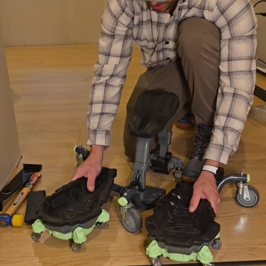 Instagram post by @gobuildstuff for Timberland PRO. Caption reads: Stay comfortable on the jobsite with Timberland....