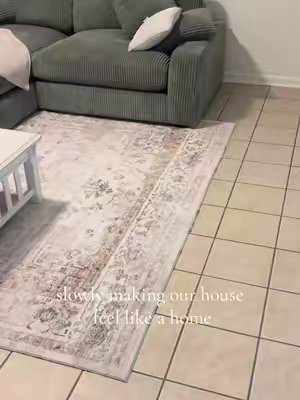 TikTok post by @chloeegraace for MontVoo Rugs. Caption reads: [...] the perfect addition to our house🤩 @MontVoo....