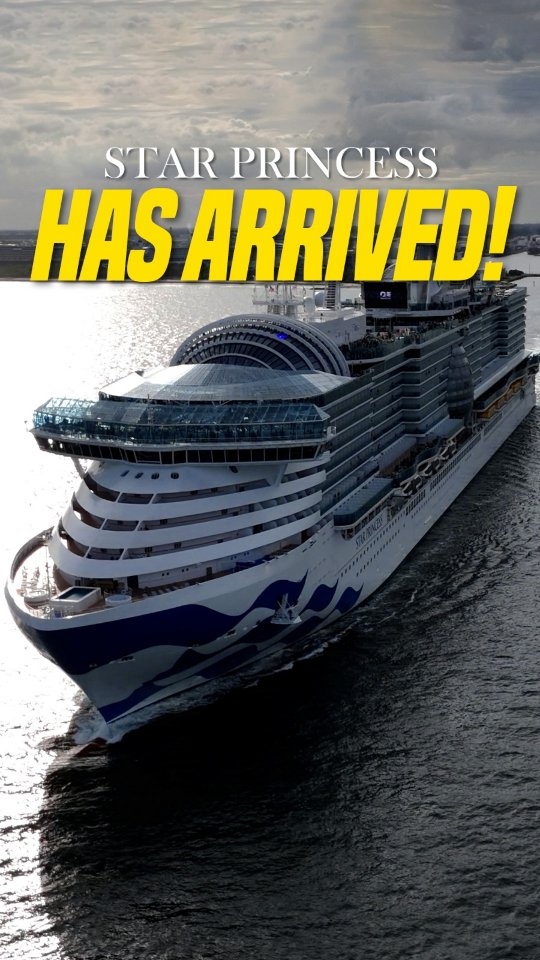 Instagram post by @cruisetravelbp for Princess Cruises. Caption reads: 🌟 The wait is over — the Star Princess has....