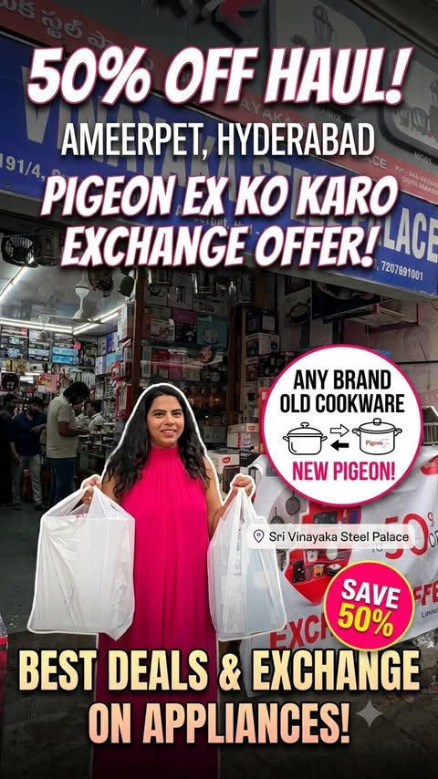 Instagram post by @thattriothing for Pigeon Kitchen Appliances. Caption reads: Upgrading your kitchen just got a whole lot....