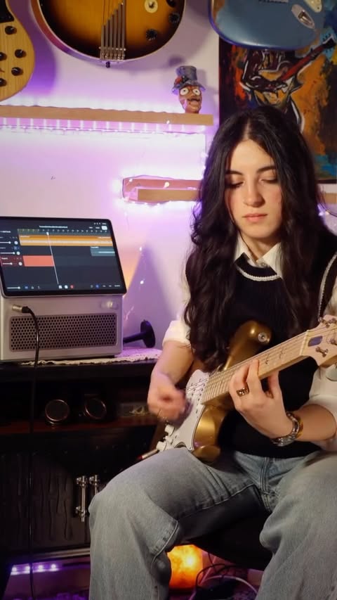 Instagram post by @federicagolisano for LAVA MUSIC. Caption reads: With Lava Studio Mini DAW, you can record any song....